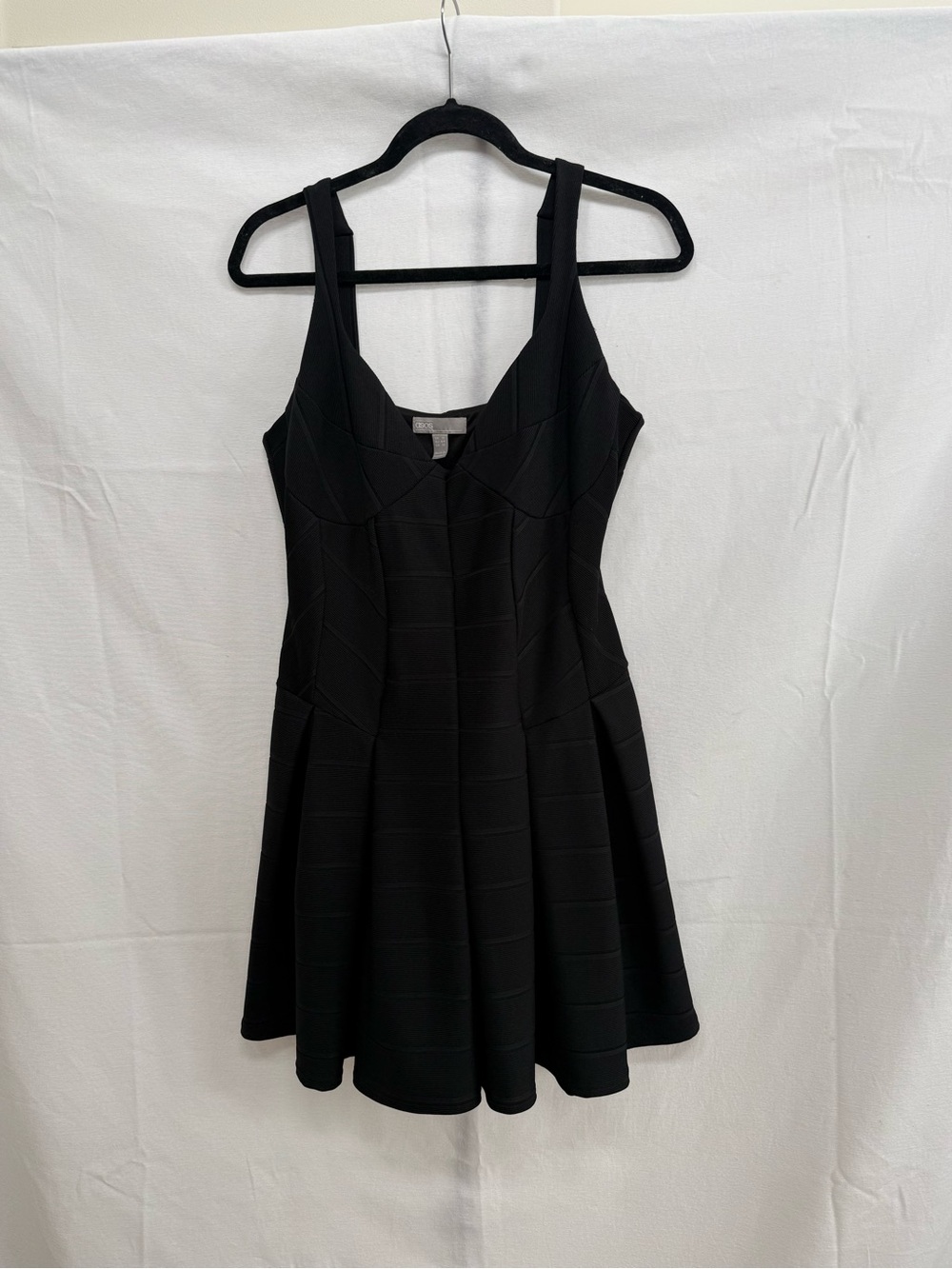 ASOS Black Sleeveless Fit-and-Flare Mini Dress